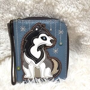 CHALA Husky Zip Around Wallet Wristlet EUC